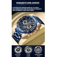 thumbnail image 4 of RUIGE large dial multifunctional men's watch stainless steel men's waterproof trendy watch, 4 of 7