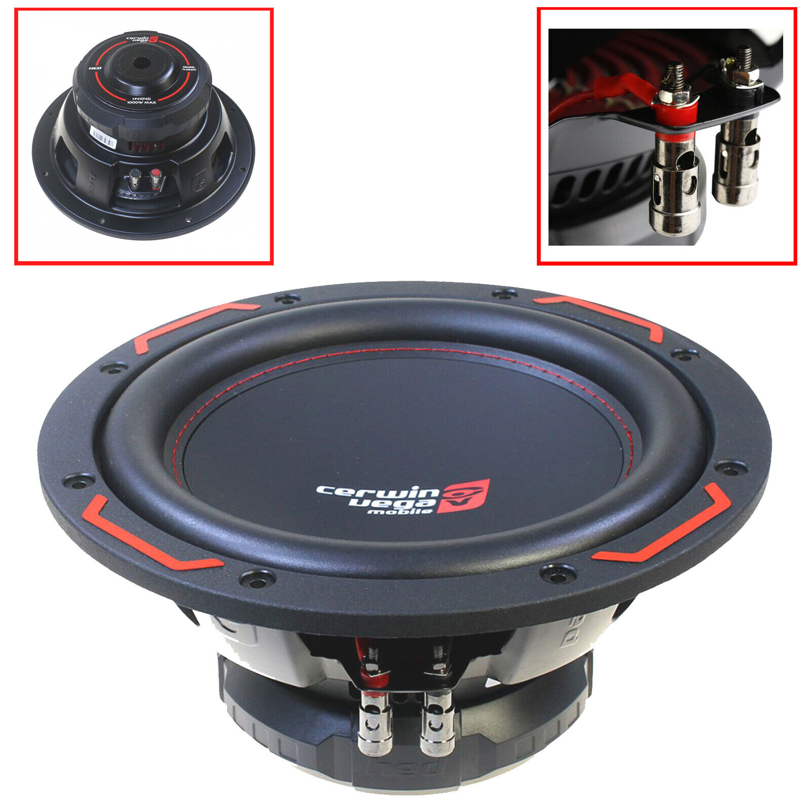 1x CERWIN VEGA H7104D 1200W Max 10" inch HED Series Dual 4 ohm Car Subwoofer - Walmart.com