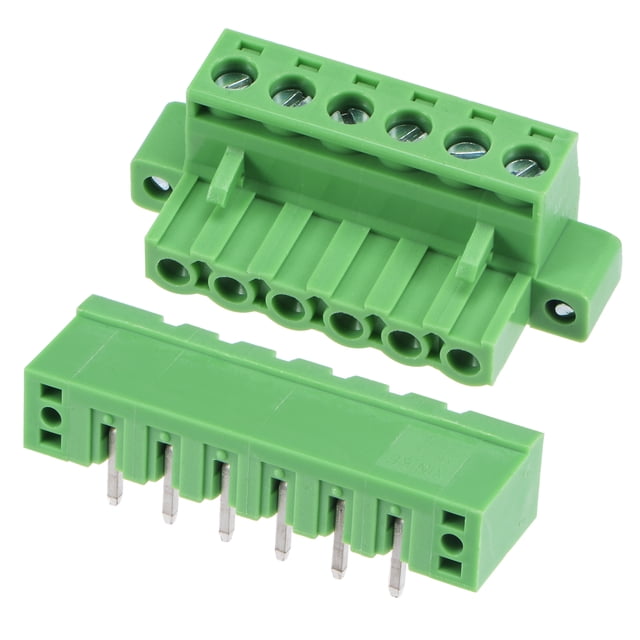 Unique Bargains 5.08mm Pitch 6 Pin 10A PCB Mount Screw Terminal Block Plug-in for Electrical, Instruments 5 Set