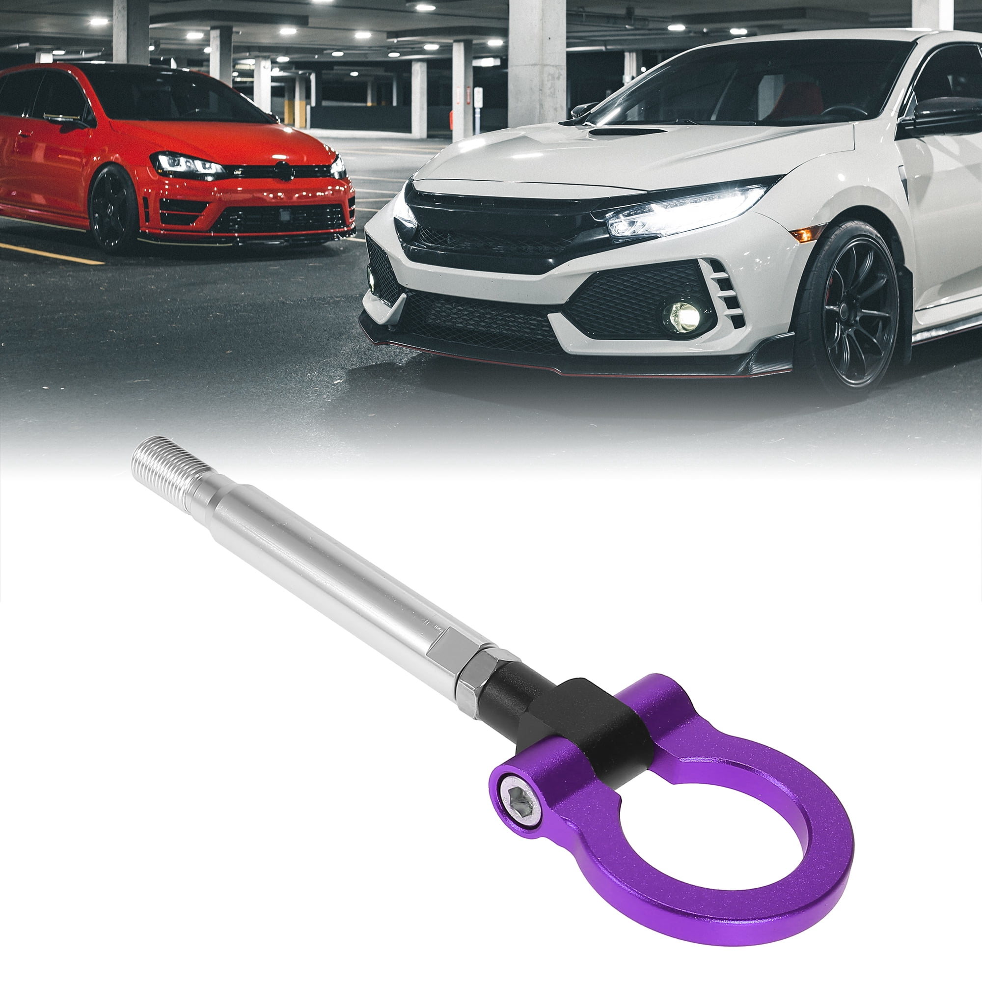 Unique Bargains Front Bumper Trailer Ring Eye Towing Tow Hook for Subaru Purple
