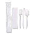 thumbnail image 2 of Hoffmaster 117799 Fork/Knife/Spoon/Napkin Economy Cutlery Kit - White (250/Carton), 2 of 4