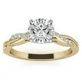 thumbnail image 3 of Solitaire Brilliance 1.5CT Round Lab Grown Diamond Twisted Engagement Ring 10K Two Tone Gold, Ring Size 5, 3 of 5