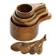 thumbnail image 1 of Juego de 8 Tazas y Cucharas Medidoras de Madera para Hornear y Cocinar: Ideal para Panaderos y Cocineros Caseros., 1 of 5