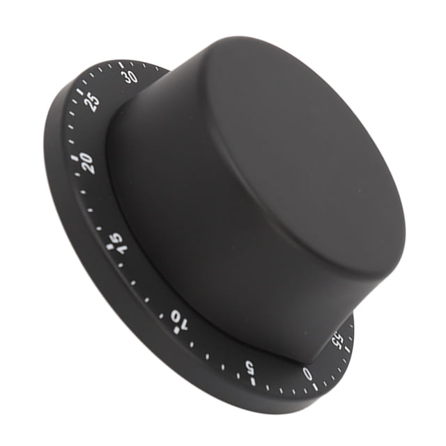 Temporizador Mecánico, Conteo Silencioso Y Preciso, Sonido De Alarma Fuerte, Recordatorio De Sincronización De Acero Inoxidable Negro para Cocinar, Deportes, Fitness, Estudio