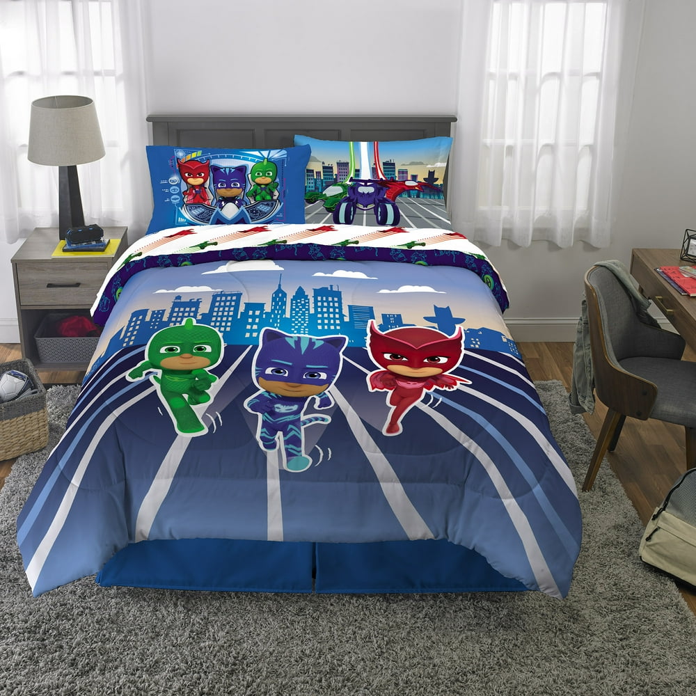 PJ Masks Animation Microfiber Percale Reversible Bed in a Bag Sets
