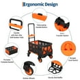 thumbnail image 2 of Huisuilinss 2-in-1 Folding Hand Truck,Dolly Cart With Foldable Basket,Portable Hand Truck Dolly,330LB Hand Cart With Bungee Rope,4 Rubber Wheels And Retractable Handle For Luggage Travel Moving,1PCS, 2 of 6
