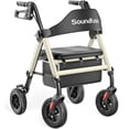 thumbnail image 1 of Andador con ruedas Soundfuse para personas mayores con asiento, plegable y ligero, con ruedas grandes de poliuretano de 20 cm, asiento ergonómico y doble ajuste de altura., 1 of 5