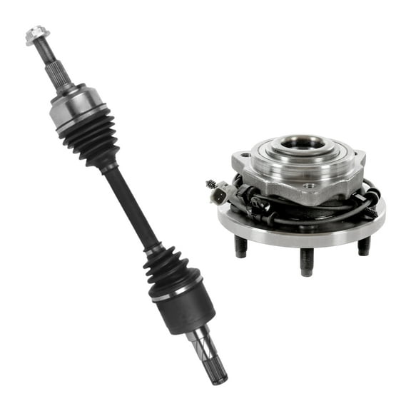 AutoShack Front Left CV Axle Shaft Wheel Hub Bearing Assembly | Replacement for 2006-2010 Jeep Commander 2005-2010 Jeep Grand Cherokee | 2-PC