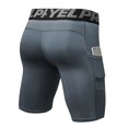 thumbnail image 4 of Paquete de 3 pantalones cortos deportivos para hombre, ropa interior de entrenamiento activo con bolsillo, 4 of 7