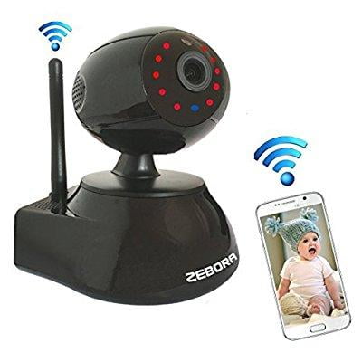 zebora baby monitor, super hd internet wifi wireless network ip security surveillance video camera system, pet and nanny monitor with pan and tilt, two way audio & night (Best Non Monitored Wireless Home Security System)
