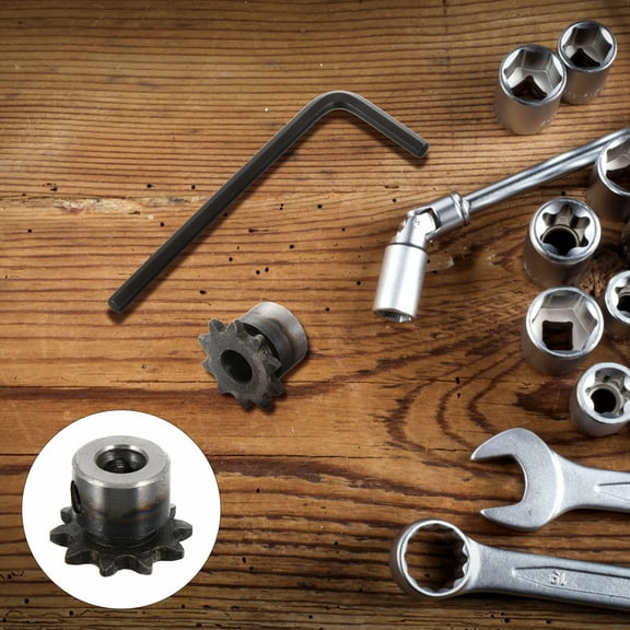 FOLOYORI 1Set Sprocket Gear Universal Steel Front Sprocket Mechanical Transmission For Industrial Use 2.3X0.9in