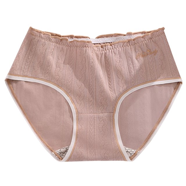 Aayomet Culottes pour Femmes Taille Pure Creuse et Rehausse les Fesses Culottes Pures (F, L)