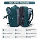 thumbnail image 5 of Mochila de viaje Coofay casual expandible A-Peacock Blue, 5 of 9