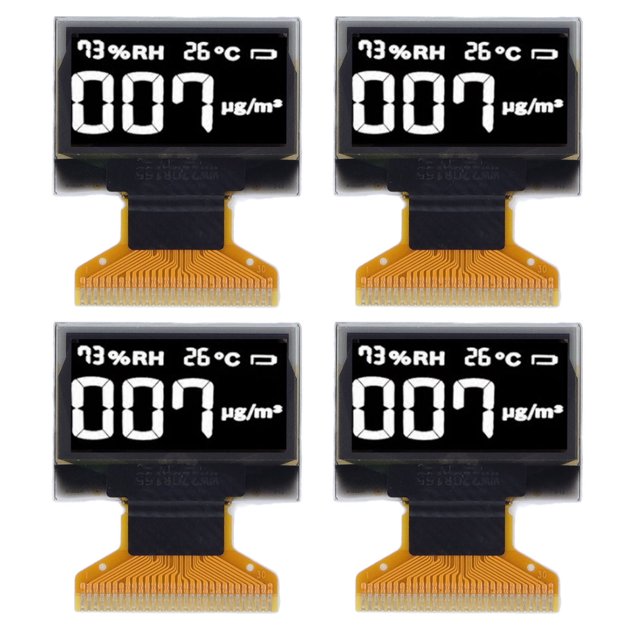 Pantalla LCD de diodo emisor de luz orgánico, 4 Uds., 0,96 pulgadas, resolución de 30PIN, 128x64, pantalla de visualización clara