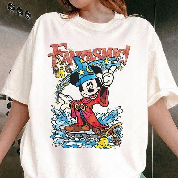 Fantasia Sorcerer Mickey Magic Wizard Retro T-Shirt, Fantasia Sorcerer Shirt, Mickey Stay Magical Tee, Hollywood Studios, Disneyland Trip