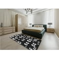 thumbnail image 4 of Ahgly Company Indoor Square Patterned Night Black Area Rugs, 4' Square, 4 of 6