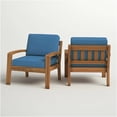 thumbnail image 2 of JERFIT Grenada Blue Acacia Wood Outdoor Club Chair with Waterproof Cushions, 2 of 9