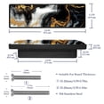 thumbnail image 3 of HemaKayy 4 Pack 3.6" Decorative Cabinet Knobs - ABS Glass Rectangle, Elegant Drawer Handles for Kitchen, Bathroom, Home Furniture Decor - Unique Marble Texture, 3 of 5