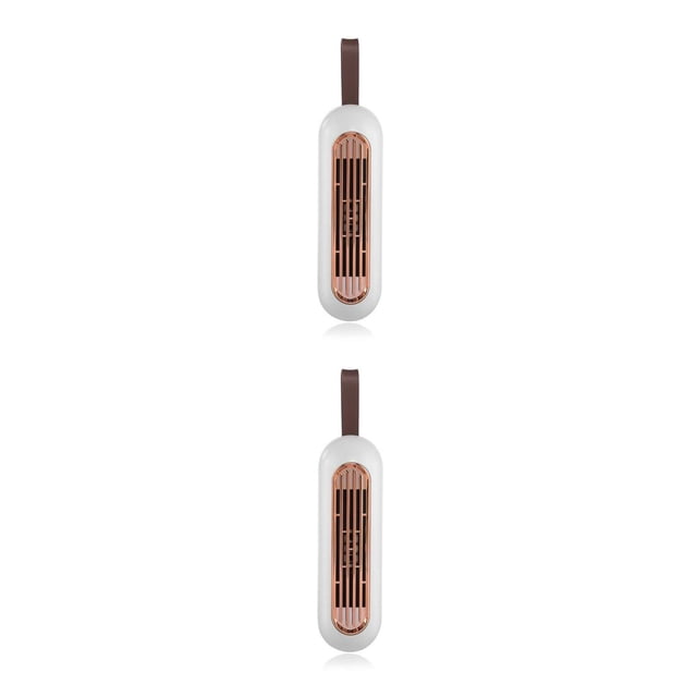Inteprter Refrigerador Ambientador Recargable Eliminación de olores Bolsillo portátil Comedor Inodoro Olor Desodorante Oro rosa 2piezas