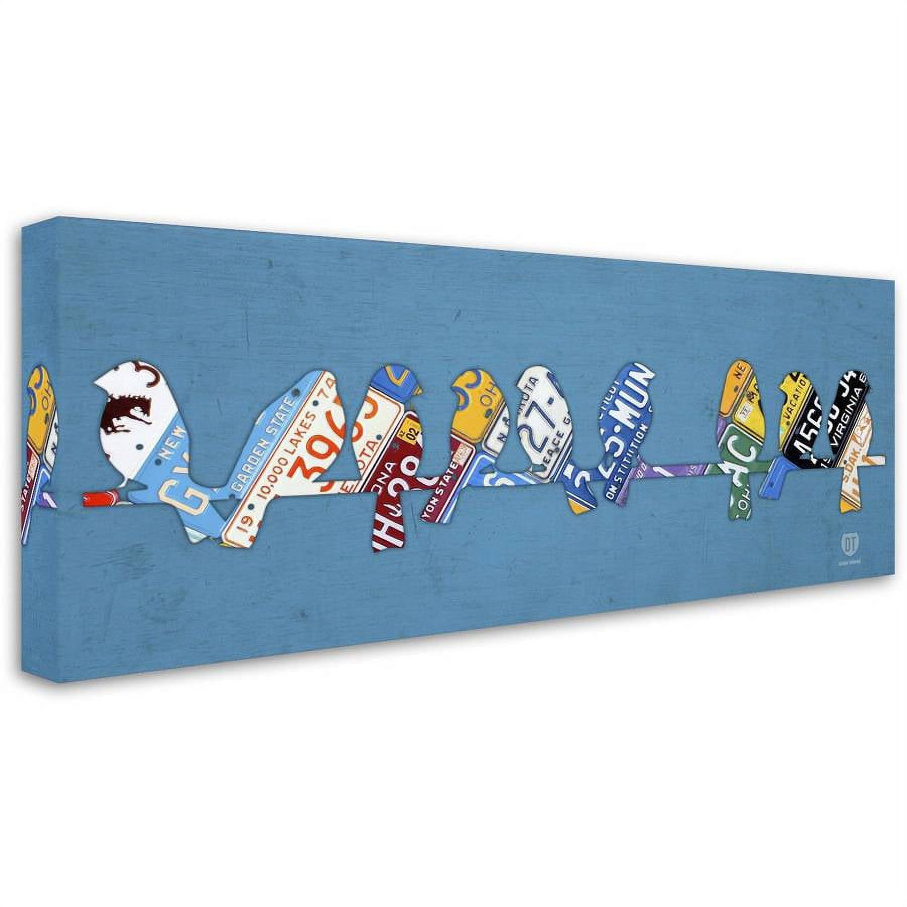 Trademark Fine Art 'Birds on a Wire' Canvas Art by Design Turnpike