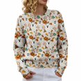 thumbnail image 6 of Halloween Sweaters for Women Fashion Graphic Print Long Sleeve Knit Pullover Tops Everyday Casual Look, 6 of 6
