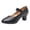 Black, variant on Women's Soft Sole Dance High Heels Comfort Closed Toe Slip On Party Evening Pumps
