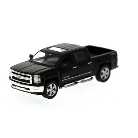 2013 Chevy Silverado Die Cast 2014 Chevy Silverado Pick-up Truck, Black - Kinsmart 5381D - 1/46 Scale Diecast Model Toy Car (Brand New, but NOT IN BOX) ()