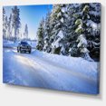 thumbnail image 2 of SUV Car Though Snowy Winter - Landscape Canvas Art Print, 2 of 4