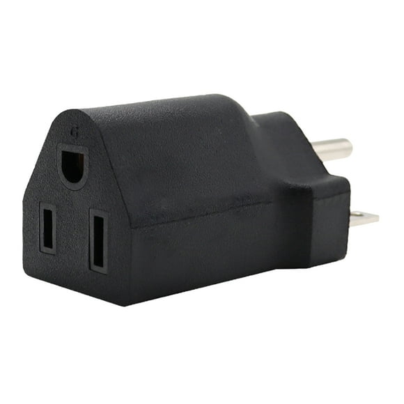 110-120V to 220-240V Plug Adapter Black Convenient to Use for Indoor Outdoor 6-15R To 5-15R