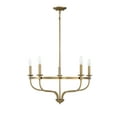thumbnail image 3 of Trade Winds Lighting 5-Light Chandelier In Natural Brass, 3 of 7