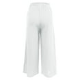 thumbnail image 6 of Pants for Women S with Pockets Pants with Stripe on The Side Dress Size 16 Women Linen Cover up Comfy plus Size Glitter Dress Corduroy plus Elastic Waist Pant 3 Strip White L, 6 of 7