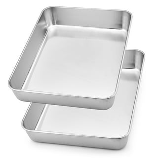 mobzio Lasagna Pan Deep, Baking Pan for Oven, 16x12x3 Inch Baking Dishes  for Oven, Roasting Pan Brownie Pan with Handles, Rectangle Cake Pans Sets  for