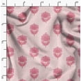 thumbnail image 2 of Soimoi Block Print Print,Cotton Poplin, Sewing Fabric Sold by The Yard 42 Inch Wide,Sewing Craft Quilting/Quilt Making Fabric, Rose Pink, 2 of 6