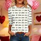 thumbnail image 1 of Xuyuer Women's Casual 3/4 Sleeve T-Shirts Round Neck Cute Tunic Tops Basic Tees Blouses Business Work Tee Top Summer Tunic Tops Dressy T-Shirts Pleated Shirts Fit Pullover Tshirts, 1 of 8