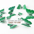 thumbnail image 3 of Uxcell 3D Removable Butterfly Wall Stickers Art Decals PVC Green 24 Pcs, 3 of 7