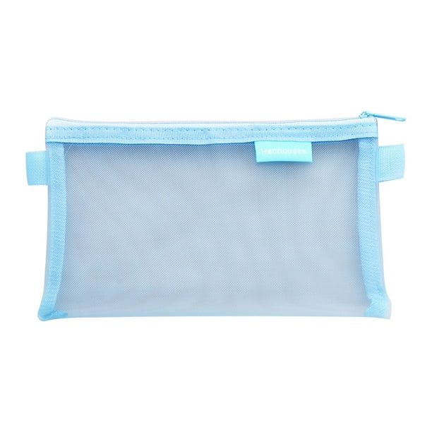 Estuche resistente para bolígrafos Lisbinx, estuche resistente para carpetas, organizador de papelería de tela Oxford de gran capacidad con cremallera, color azul