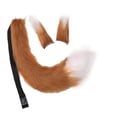 thumbnail image 4 of Conjunto de orejas y cola postizas para disfraces de animales en fiestas temáticas de disfraces Cafe Blanco, 4 of 8