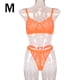 thumbnail image 1 of Encaje sexy conjunto de ropa interior sujetador ropa interior regalo para mujer, naranja fluorescente, M 2 piezas Monstrate XX000054-29, 1 of 7