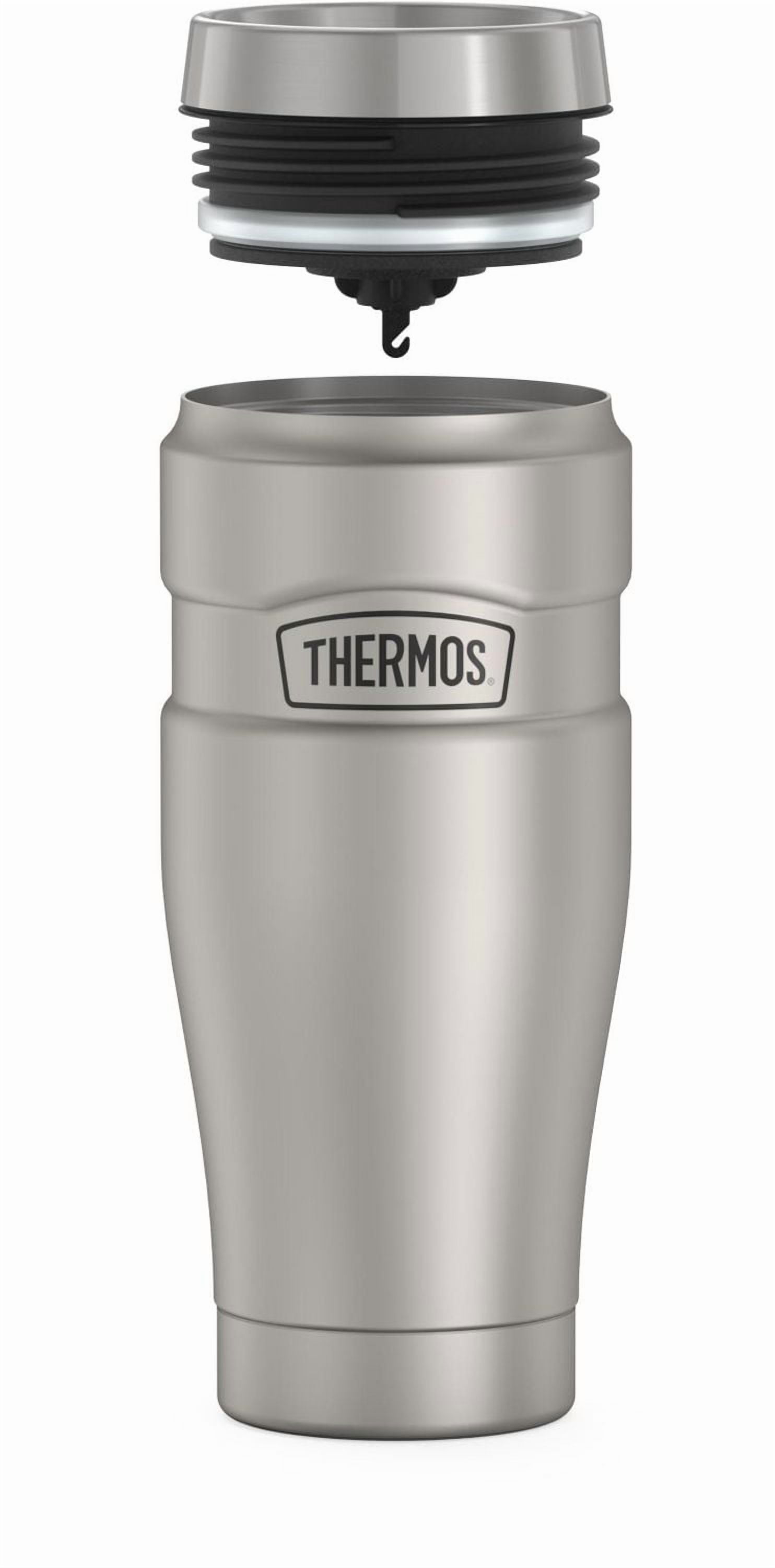 Thermos Stainless King Vacuum Insulated  Travel Tumbler, 470 ml, Matte Steel, 16OZ, Tumbler