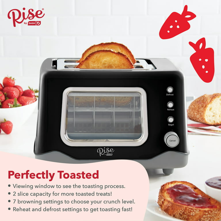 Dash Clear View Toaster - Black