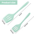 thumbnail image 2 of 2 pieces Silicone Slotted Spatula, Heat Resistant Silicone Turner, Slotted Spatula for Cooking, Spatulas for Nonstick Cookware, Rubber Spatula for Fish, Eggs, 2 pack (12 in + 8.1 in), 2 of 6