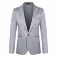 thumbnail image 4 of Men's Lightweight Casual Blazer Single Button Regular Fit Black Size Medium, 4 of 8