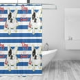 thumbnail image 2 of Rateoe Bulldog Friend Shower Curtain - Fancy Bathroom Shower Curtain Sets - Waterproof Shower Curtain with Hooks with 12 Plastic Hooks 72x72 Inches, 2 of 5