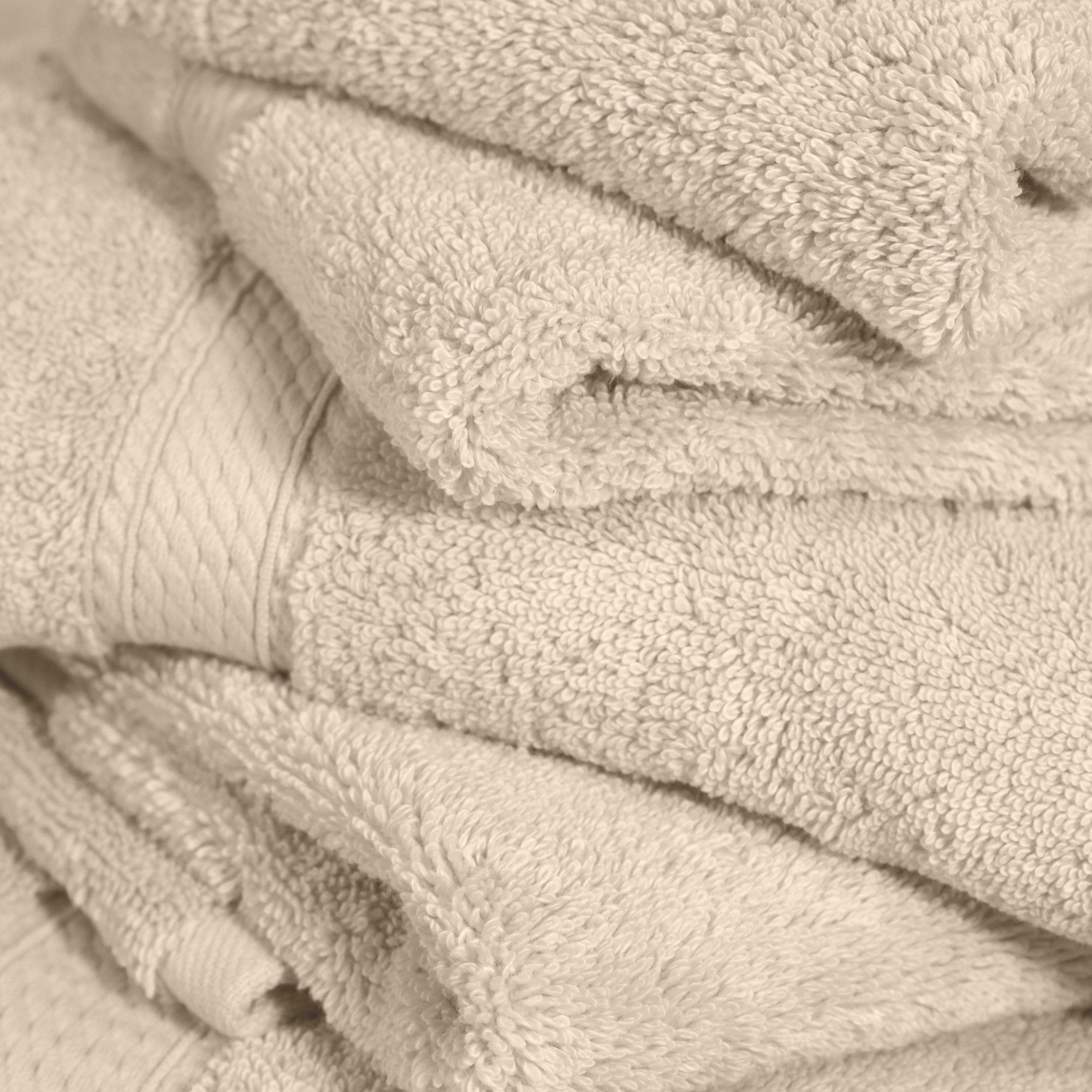 Superior Madeline Egyptian Cotton Ultra-Plush 12-Piece Towel Set, Cream