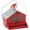 Red, variant on Perky-Pet 338 Squirrel-Be-Gone II Country House Bird Feeder with Weathervane, 8 lb, Red — Residential Use, Standard Application