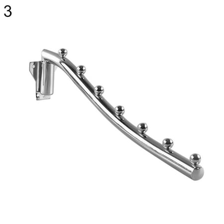 

Anvazise Stainless Steel Wall Mount Clothes Hanger Rack Hook Swing Arm Ball Rotary Holder
