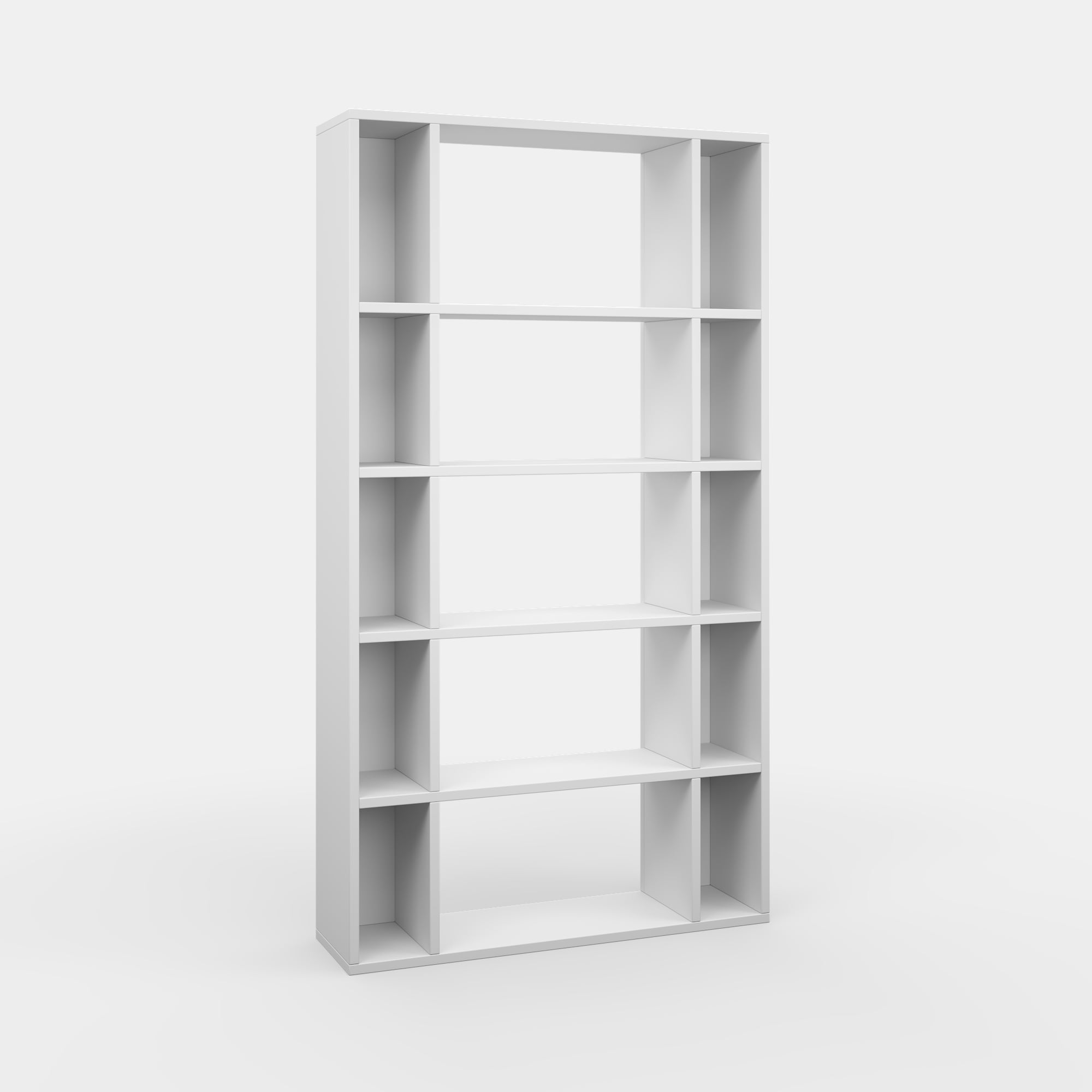 Ada Home Decor Sanborn Multiple Tier Open Shelf Modern Bookcase, White