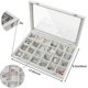 thumbnail image 2 of Stylifing jewelry organizer box 24 grille, velvet jewelry tray jewelry image sheath ring earrings necklace bracelet net cover for the bracelet 26-27s, 2 of 5