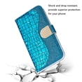 thumbnail image 5 of SaniMore for Samsung Galaxy S23 Ultra Wallet Case with Card Slot, Bling Sparkle Glitter Magnetic Clasp Purse Soft TPU + PU Leather Cover with Practical Bracket Shockproof Protection Shell, Blue, 5 of 8