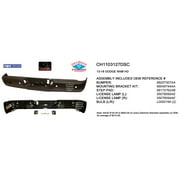 REAR STEP BUMPER ASSEMBLY; FOR 2500/3500 SERIES; PAINTED; WITH PARK ASSIST SENSOR HOLES [INCL BAR/PAD/BRACKETS/LAMPS]; MADE OF PLASTIC